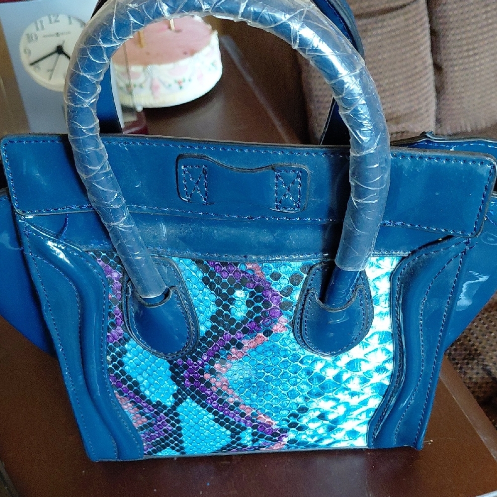 Stylish Blue and Purple Women's Bag